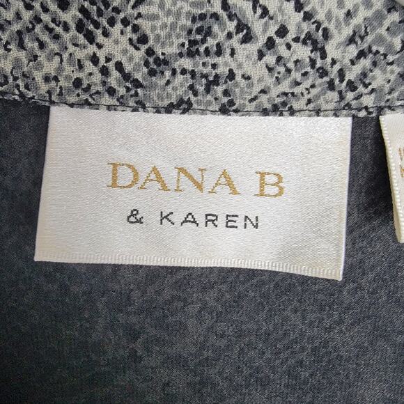 Dana B & Karen 100% Silk Animal Print Shirt and Pants Set - Size 12 - Picture 6 of 10